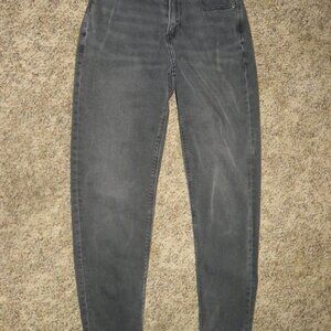 Women Size 0 R (Regular) 28 Length- Black Wash Stretch Mom Jeans by American Eag